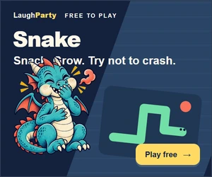LaughParty: Snake Collect apples and keep your growing snake out of trouble. Play free.