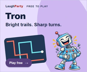 LaughParty: Tron Outlast the AI in a glowing race without hitting a wall. Play free.