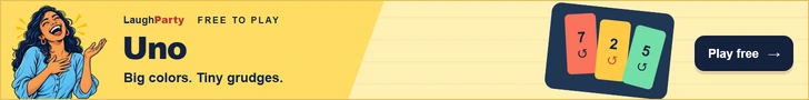 LaughParty: Uno Match colors and numbers against three AI opponents. Play free.