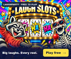 LaughParty: Laugh Slots. Big laughs on every reel! Match pop-art laughs, build your score and make your next break a game. Play free.