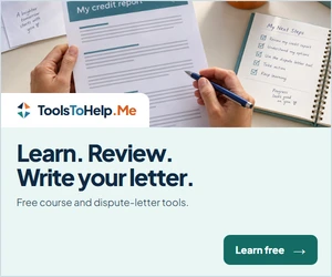 ToolsToHelp.Me: Know your credit. Write your letter. A free course and tools to write your own dispute letters. You review, sign and mail. Get started free.