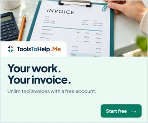 ToolsToHelp.Me: Your work. Your invoice. Build, save and share unlimited invoices with a free account. Create an invoice.