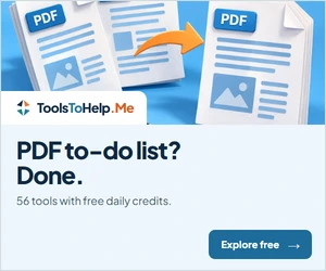ToolsToHelp.Me: PDF to-do list? Done. Merge, split, compress and sign. 56 tools with free daily credits. Explore PDF tools.