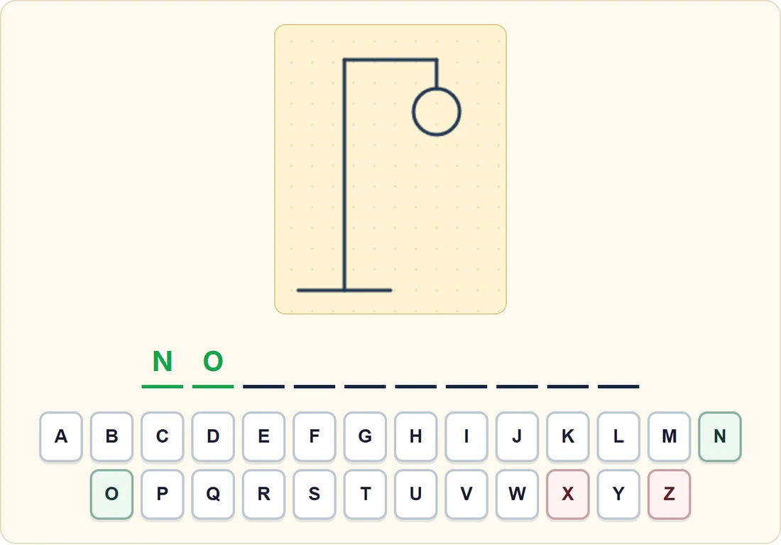 Hangman gameplay preview