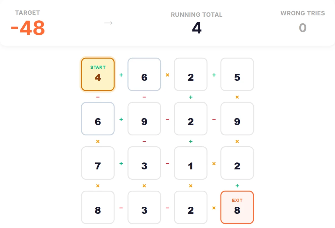 Math Path gameplay