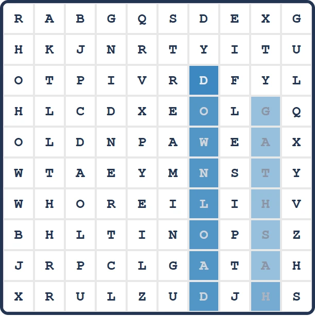 Word Search gameplay