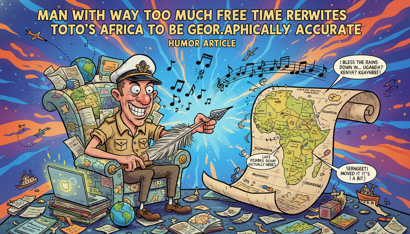 Man With Way Too Much Free Time Rewrites Toto’s Africa to Be Geographically Accurate