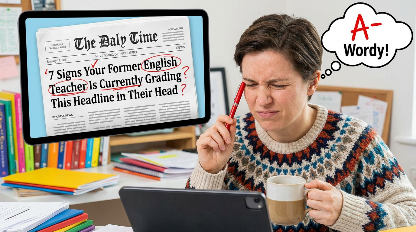 7 Signs Your Former English Teacher Is Currently Grading This Headline in Their Head