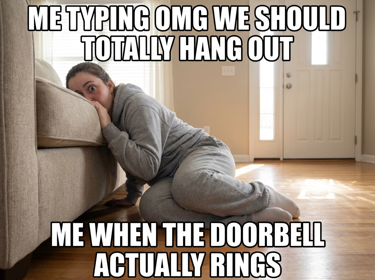 The Introvert Doorbell Hiding Strategy