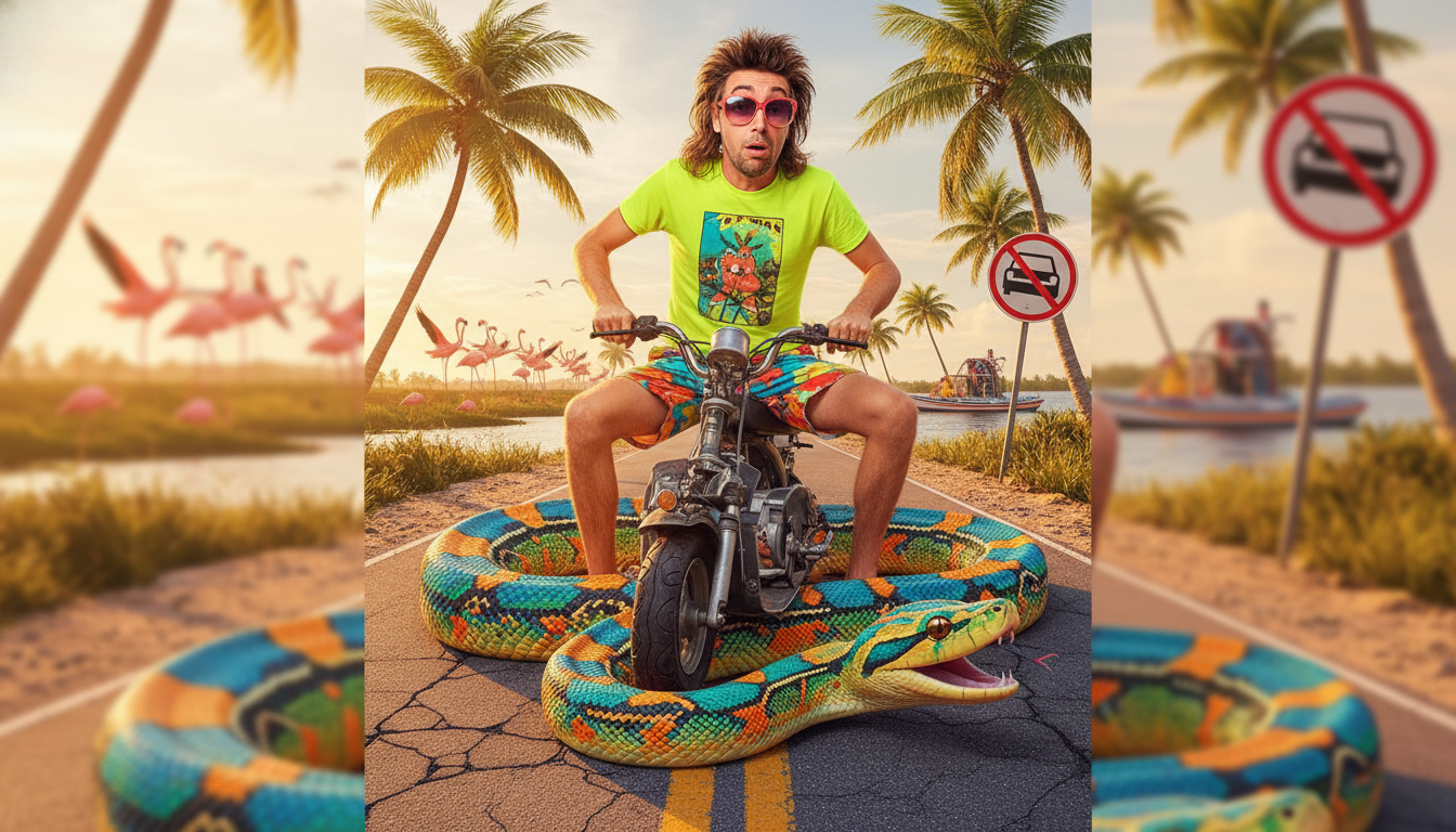 Florida Man Discovers 7-Foot Boa Constrictor Is the Ultimate Monday Morning Speed Bump