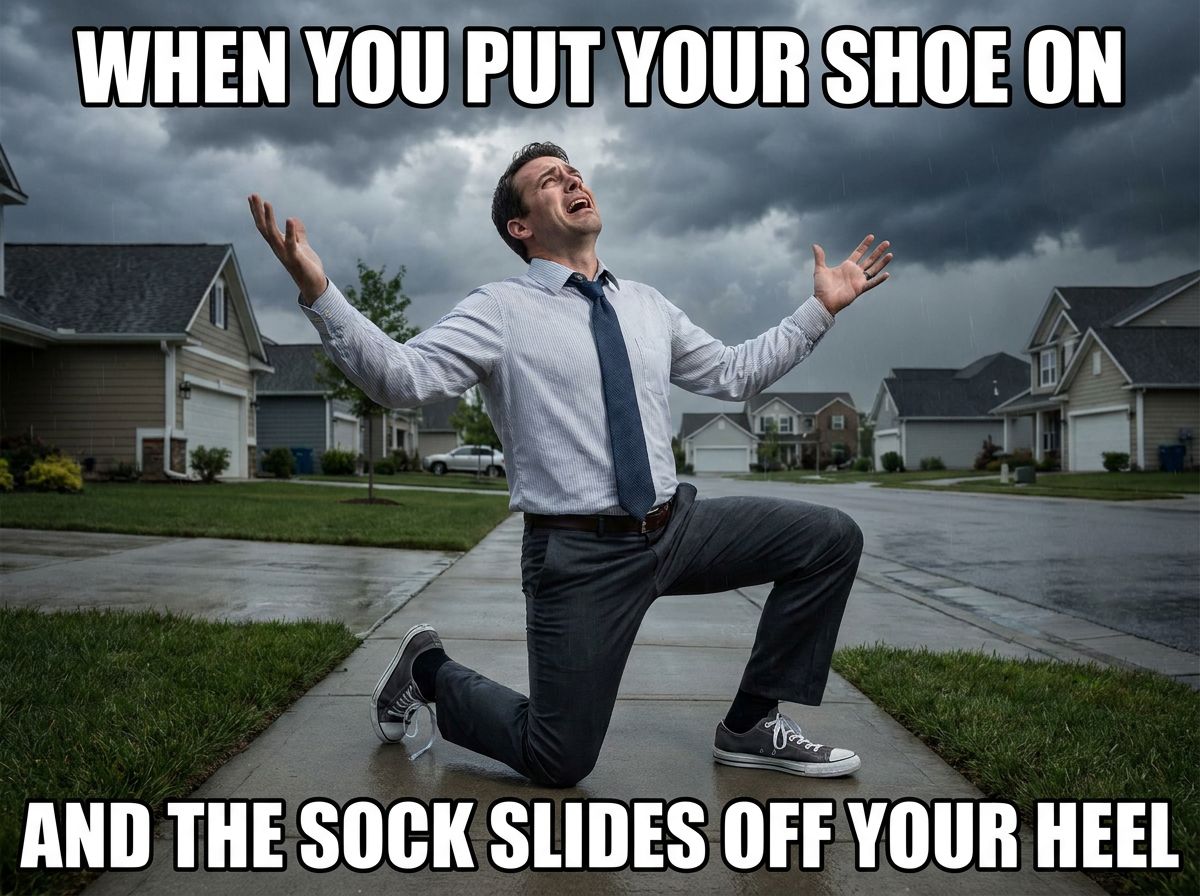 The Lost Heel Sock Tragedy