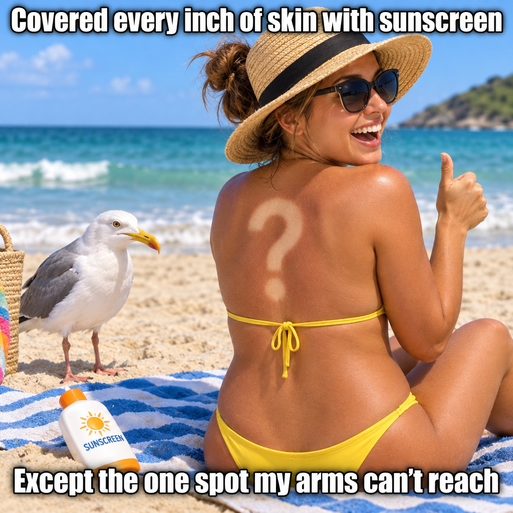Sunscreen Application: 99 Percent Complete