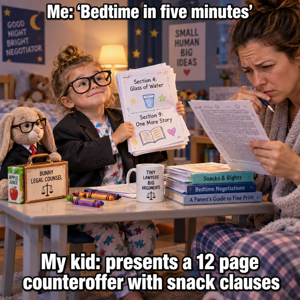 Bedtime Negotiations Have Entered the Legal Phase