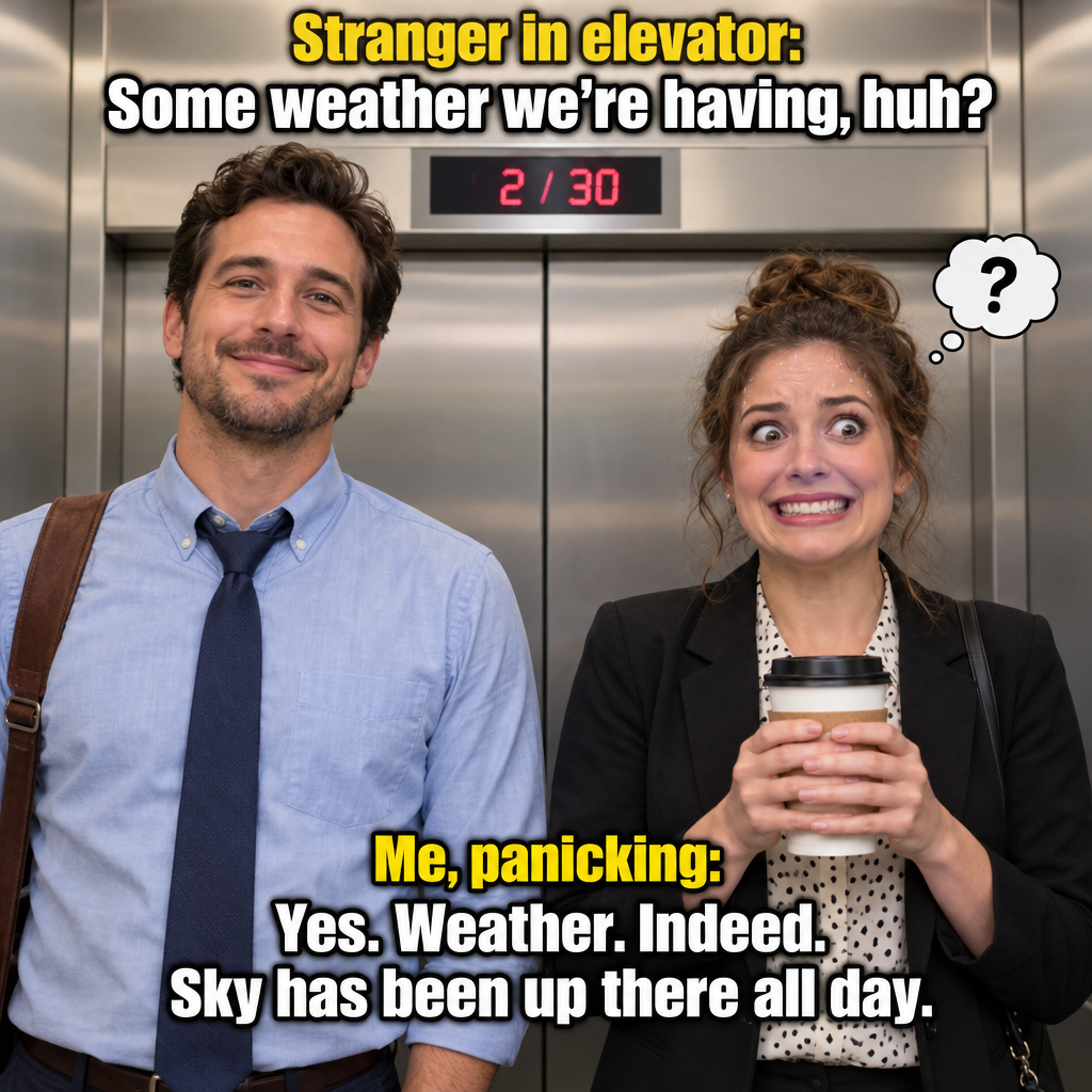 Elevator Small Talk Reaches Weather Report Level