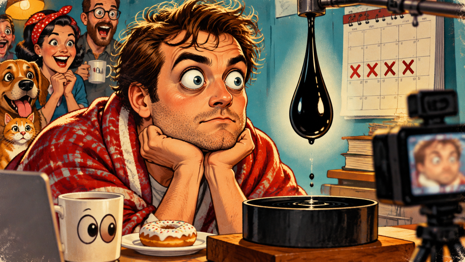 Area Man Refuses to Blink During Tar Drop Livestream, Now on Day Four
