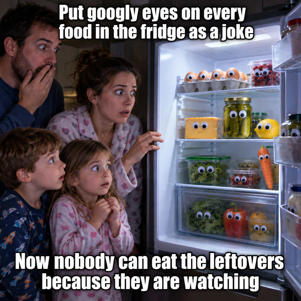 The Googly Eye Incident in the Family Fridge