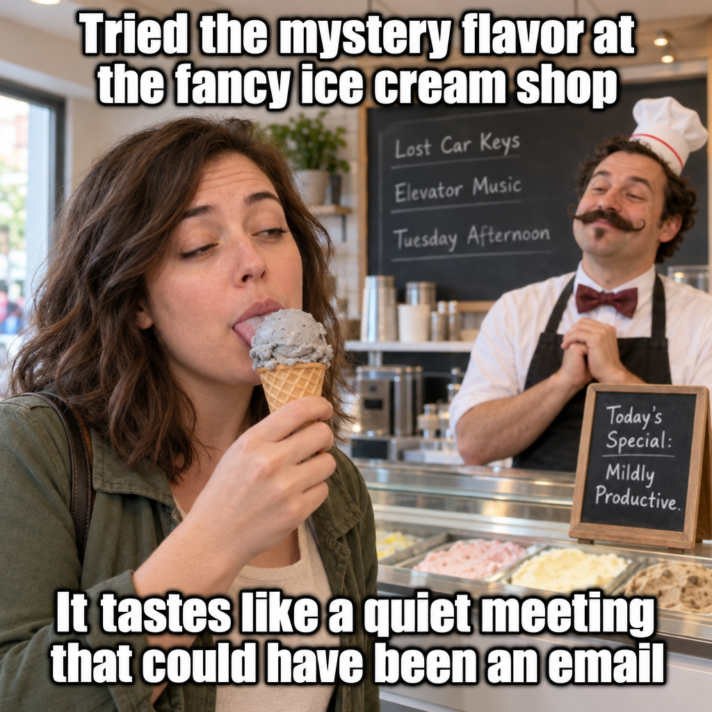 Artisanal Ice Cream Shop Debuts Flavor Called 'Tuesday Afternoon'