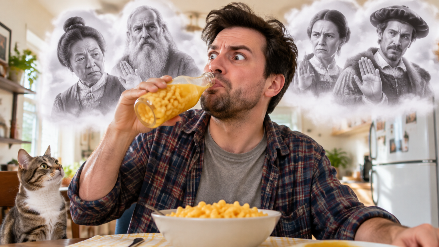 Local Man Bravely Sips Macaroni Soda, Reports Seeing His Ancestors Shake Their Heads