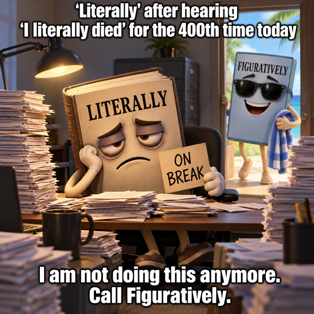 The Word 'Literally' Requests Paid Time Off