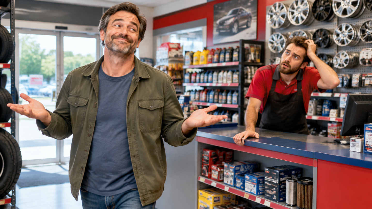 Man Answers Every Question With Total Accuracy, Leaves Auto Parts Store Empty-Handed