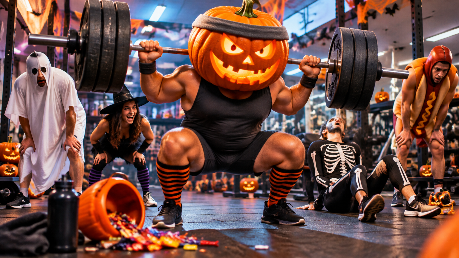 Iron Pumpkin Gym Survives Halloween Leg Day, Mostly