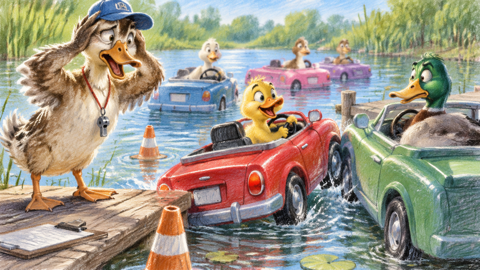 Local Pond Opens Driving School, Immediately Regrets Offering Parallel Parking