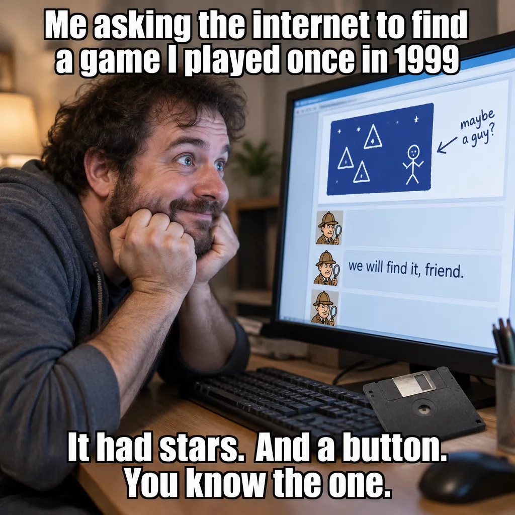 Man Describes Childhood Game Online as 'Blue, Had Spaceships, Possibly a Guy'