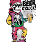 Raise a glass to the ultimate celebration of life’s finest moments with the “It’s Beer O’Clock” poster! This playful piece features a stylish skeleton, clinking a mug of the frothy golden brew, inviting you to join the eternal happy hour. Adorned in trendy attire and exuding a carefree vibe, this skeleton is not just a character but a symbol of joyous rebellion against the mundane. The vibrant colors and bold statement make this poster a must-have for anyone who loves to celebrate every moment as if it’s the best one yet. It’s not just a time-telling piece; it’s a lifestyle declaration that every hour is worth celebrating. Cheers to the good times, and let this poster or mug be a reminder to savor them all!